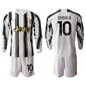 Jalkapallo Pelipaidat Juventus Paulo Dybala 10 Lasten Kotipaita 2020-2021 Pitkähihainen